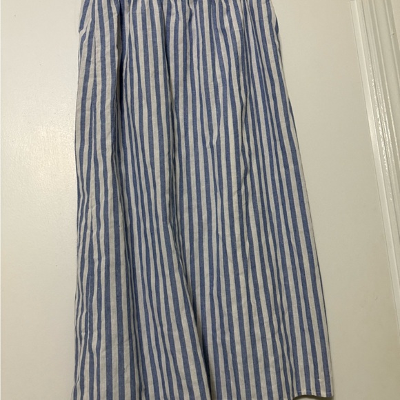 Haute Monde Blue and White Striped Button-Down Skirt - Picture 4 of 4